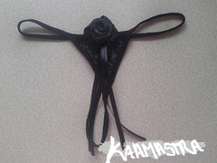 Kaamastra Ribbon Thong Black