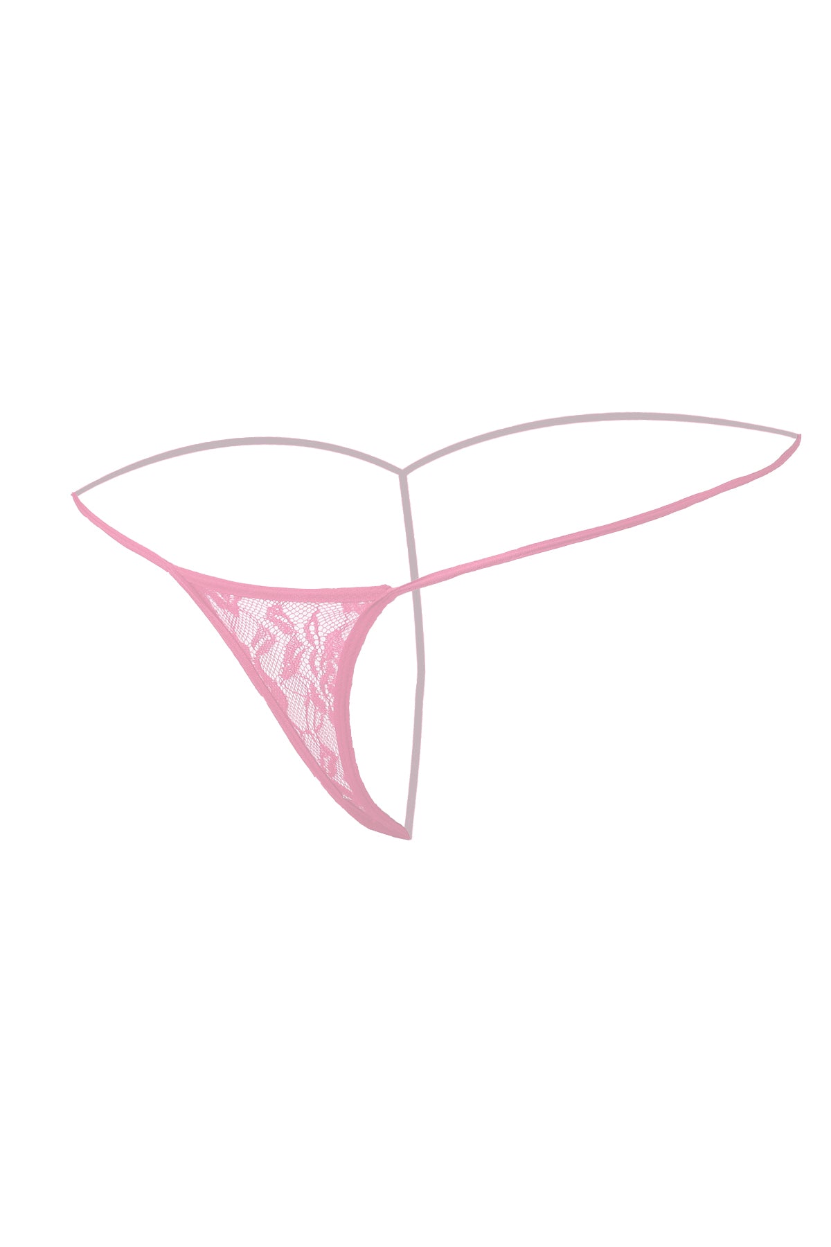 Kaamastra Sheer Floral Thong Pink