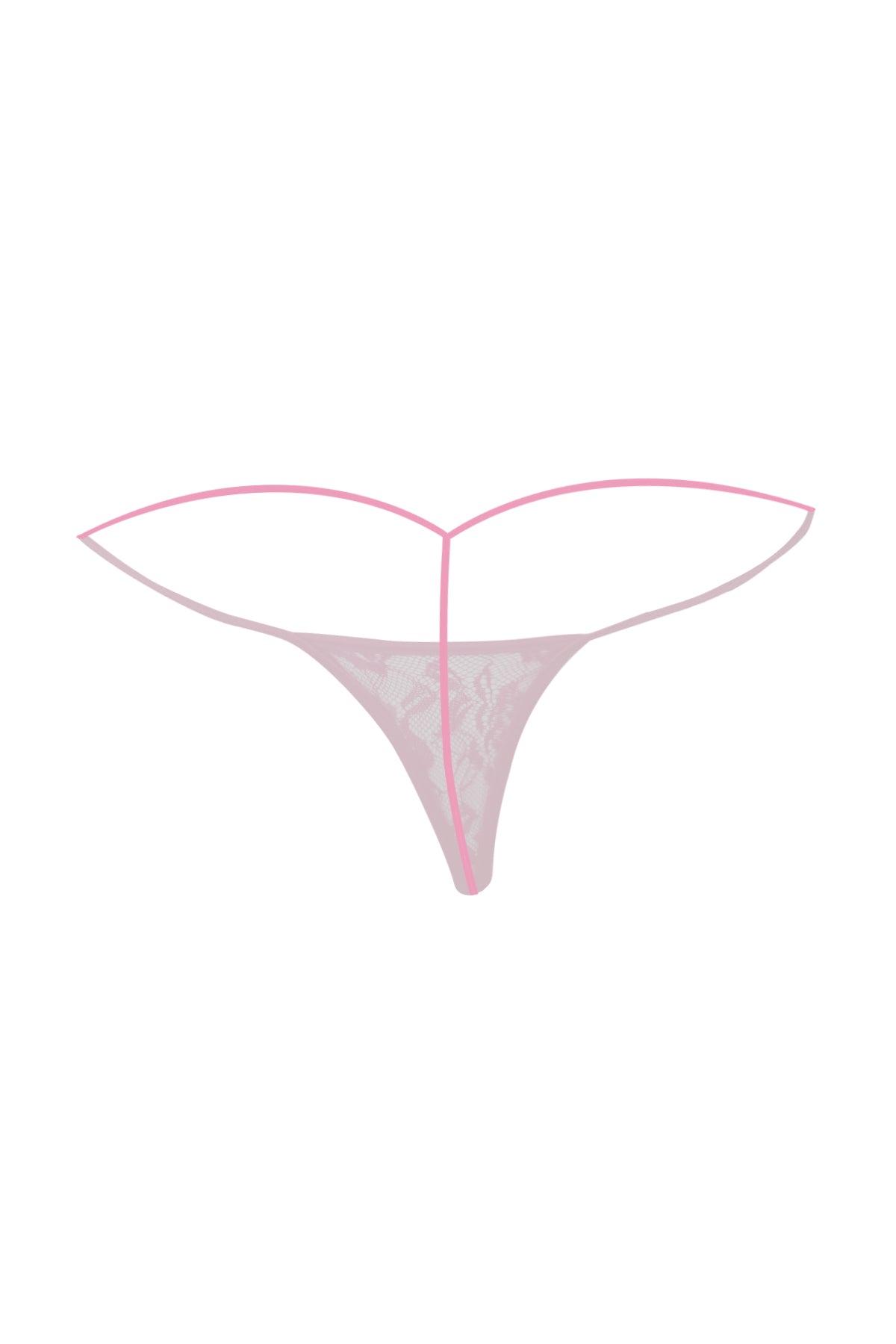 Kaamastra Sheer Floral Thong Pink