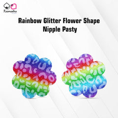 Kaamastra Rainbow Glitter Flower Shape Niple Pasty