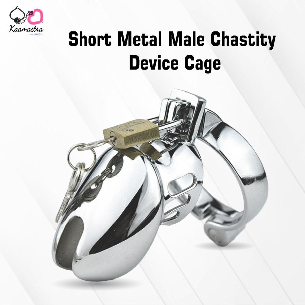 Kaamastra Short Metal Male chastity Device Cage