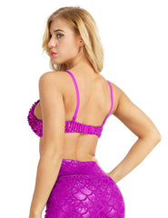 Kaamastra Women Sequins Bra Pink