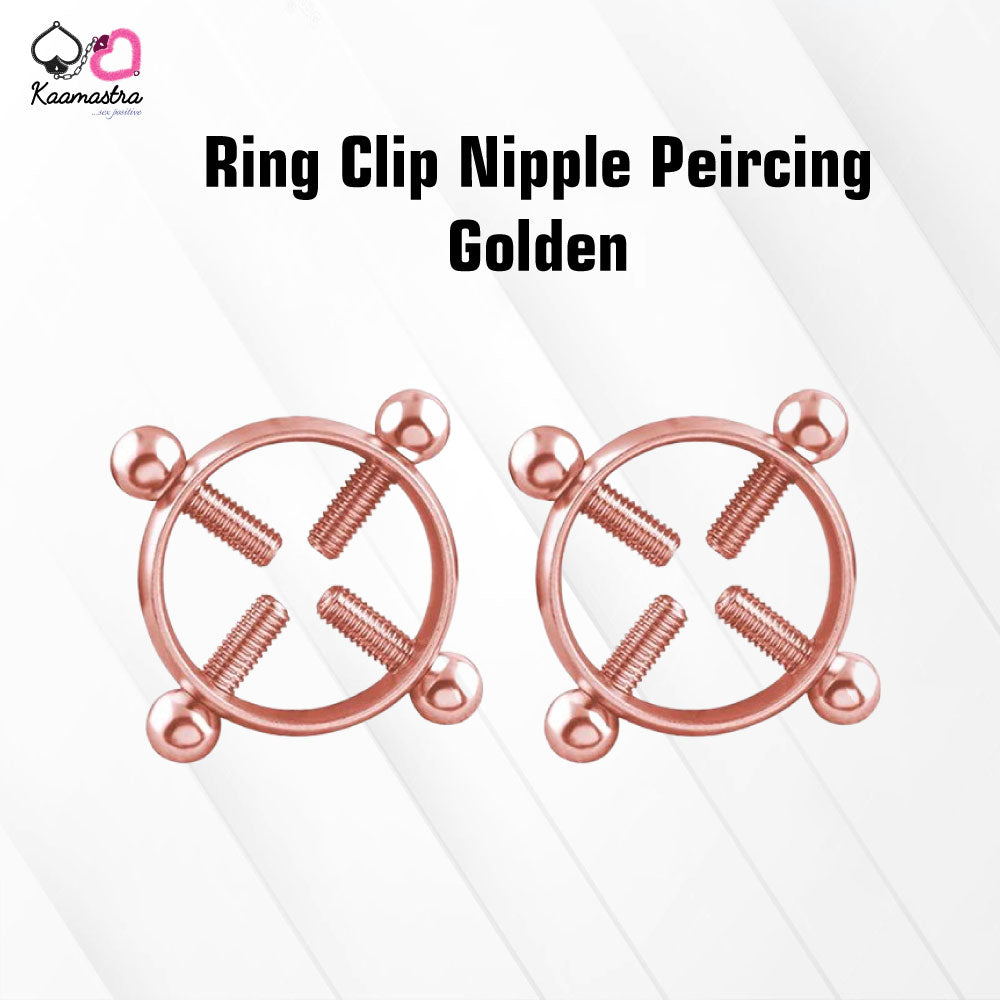 Kaamastra Ring Clip Nipple Peircing Golden
