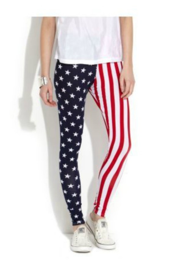Kaamastra American Flag Print leggings