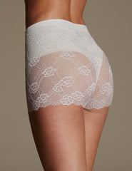 Kaamastra White Floral net Shorts