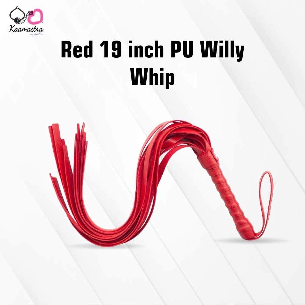 Kaamastra Red 19 inch PU Willy Whip