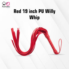 Kaamastra Red 19 inch PU Willy Whip