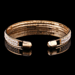 Kaamastra Crystal Cuff Bracelets - Gold