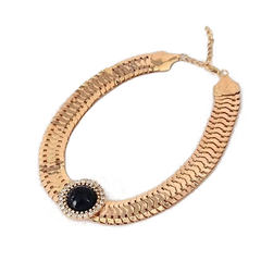 Kaamastra Charm black Gemstone Collar Necklaces