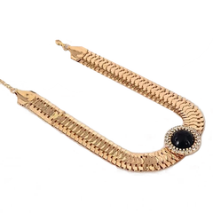 Kaamastra Charm black Gemstone Collar Necklaces