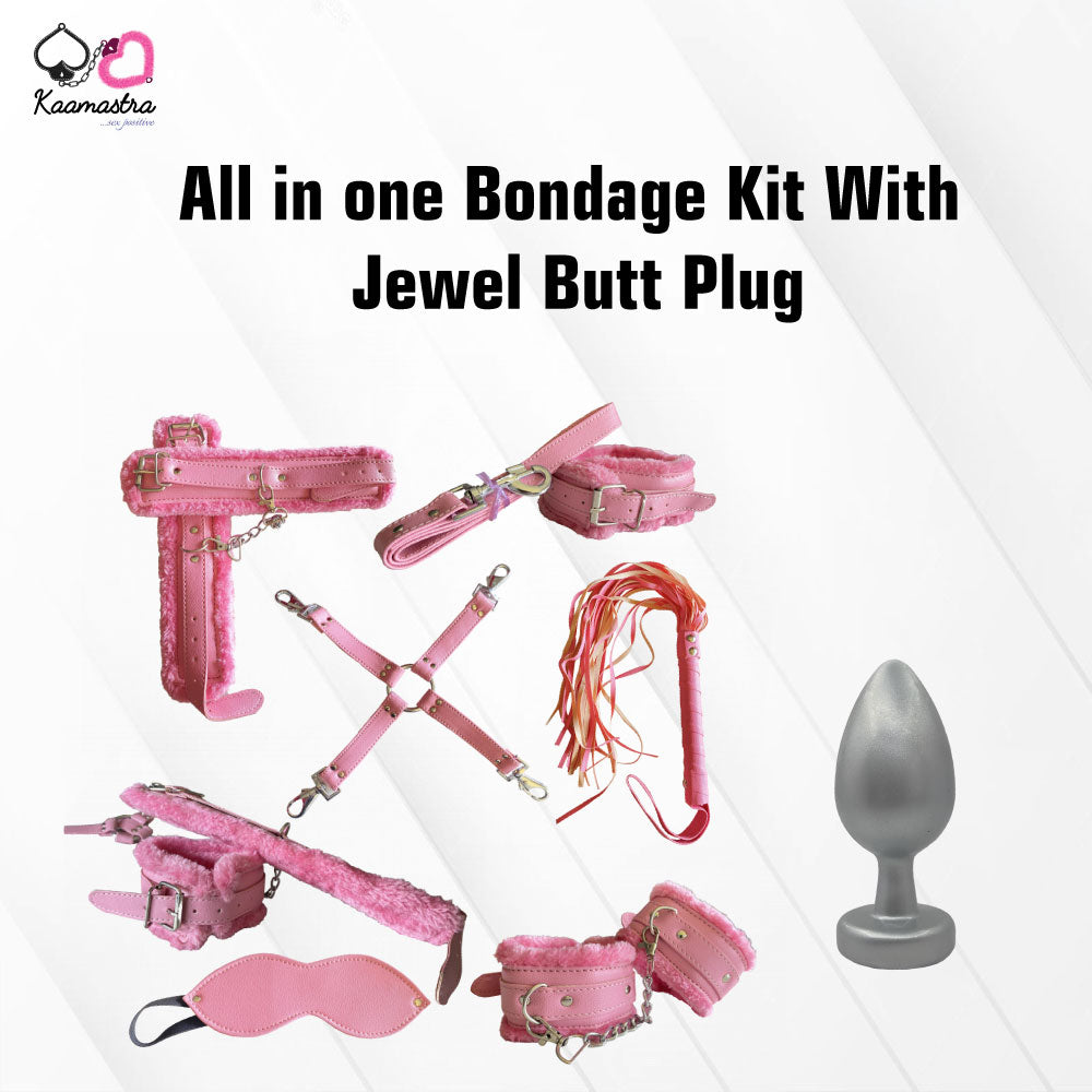 Kaamastra All in one Bondage Kit With Jewel Butt Plug