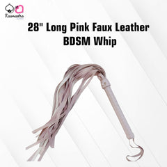 Kaamastra 28" Long Pink Faux Leather BDSM Whip