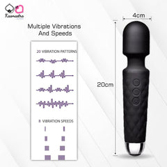 Kaamastra Black Wand Massager and Vibrator For Women