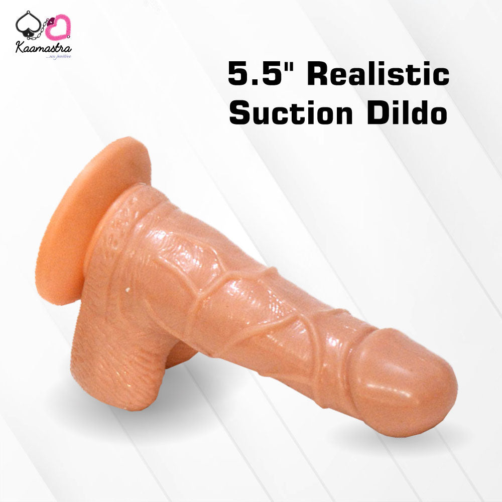 5.5 inch suction dildo with ball on Kaamastra