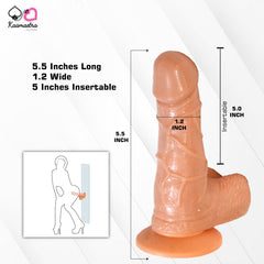 5.5 in suction dildo on Kaamastra