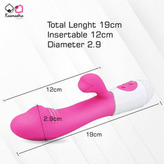 Kaamastra G Spot Rabbit Dual SIlicone Waterproof Vibrator With Vagina Clitoris Massager
