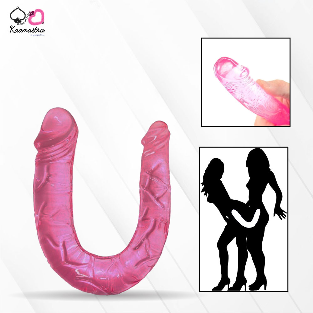 Kaamastra Silicone Realistic Double Ended Anal & Vaginal Lesbian Dildo