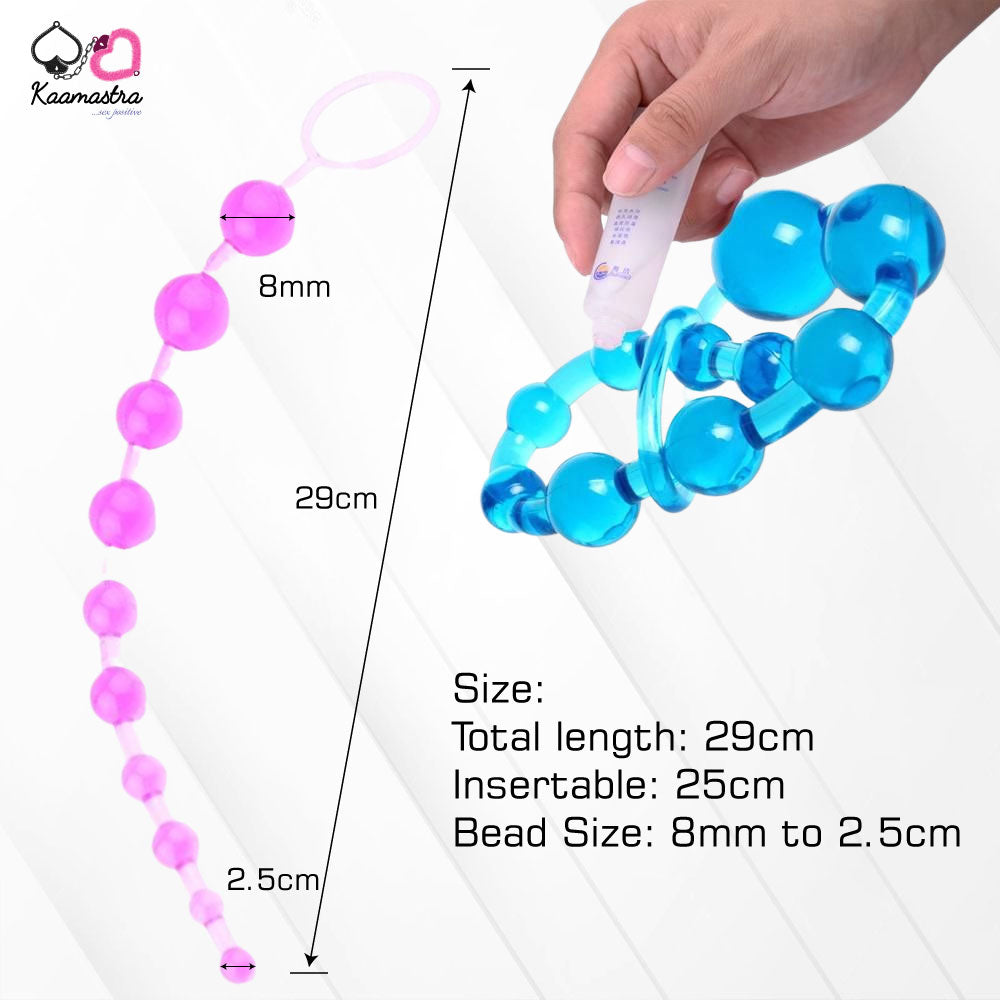 Kaamastra Silicone Anal Bead with 10 Beads