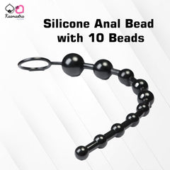 Kaamastra Silicone Anal Bead with 10 Beads