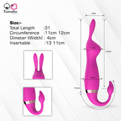 Kaamastra Pink Rabbit Double Motor Vibrations Sex Toy for Women