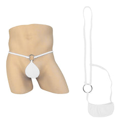 Kaamastra Men Thin Steel Ring With The Temptation Thong White
