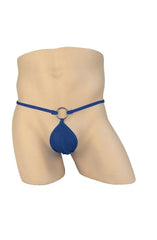 Kaamastra Men Thin Steel Ring With The Temptation Thong Blue