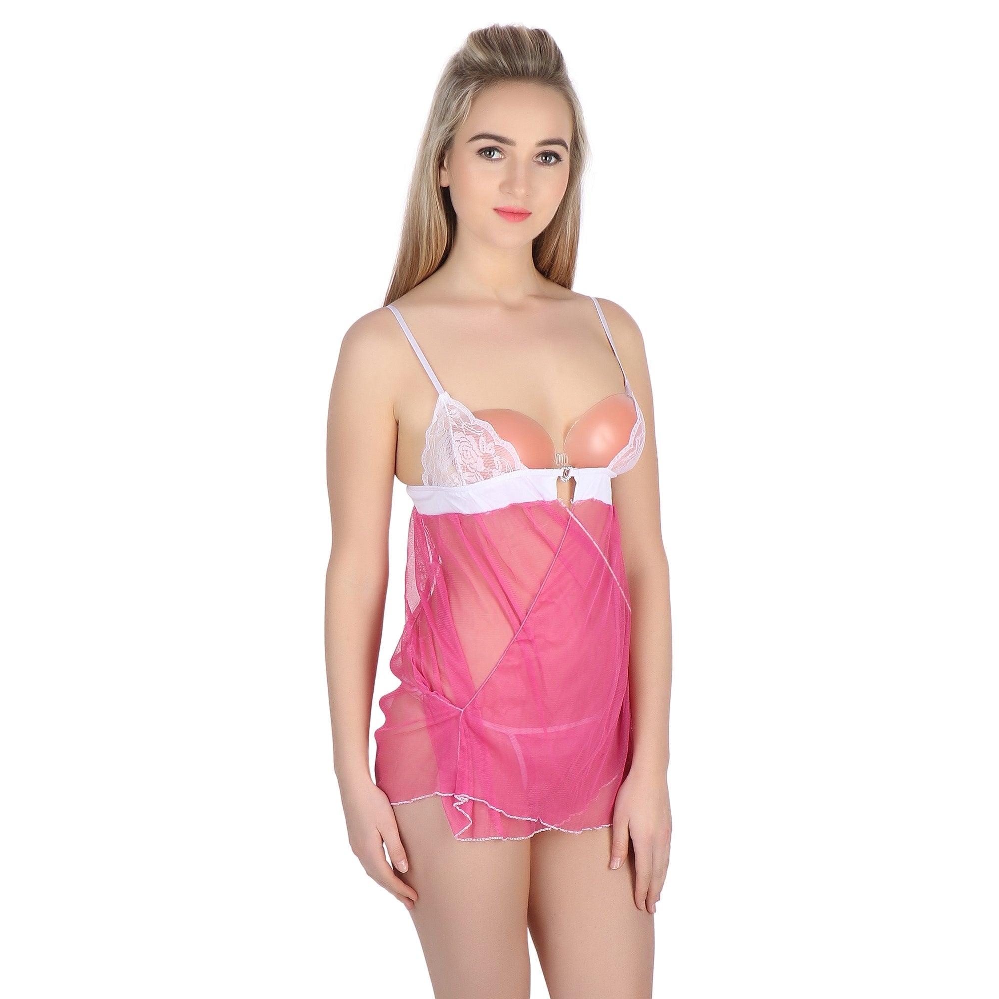 Kaamastra sheer lace see through baby doll for women