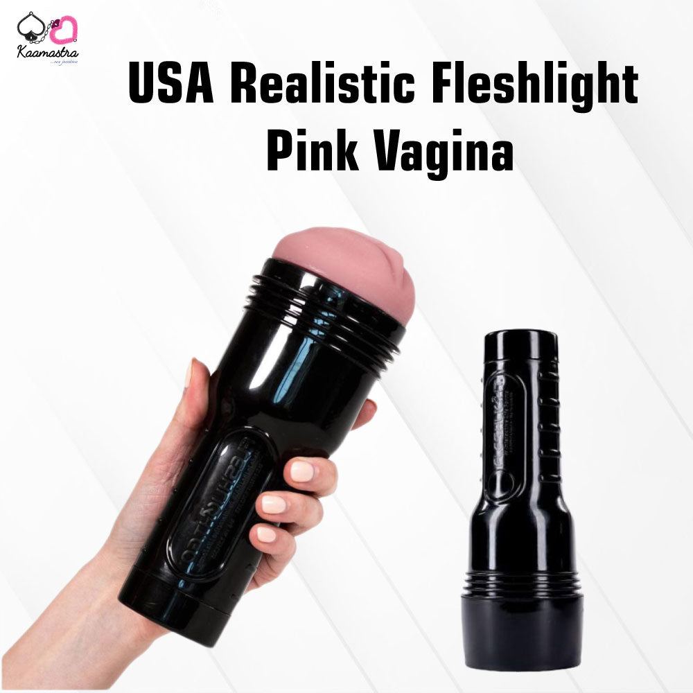 Pink Vagina masturbating fleshlight for men on Kaamastra
